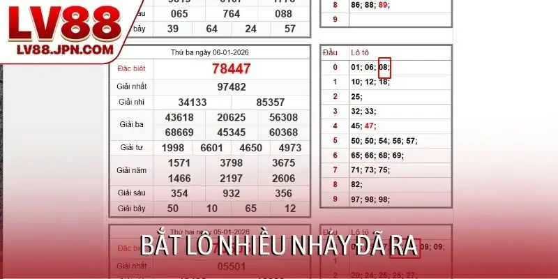 Bắt lô nhiều nháy đã ra